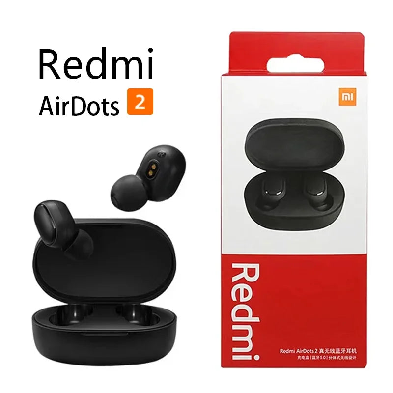 Original Xiaomi Redmi Airdots 2 Earbuds True Wireless Earphone Noise Reduction Headset With Mic Fone Bluetooth TWS Headphones
