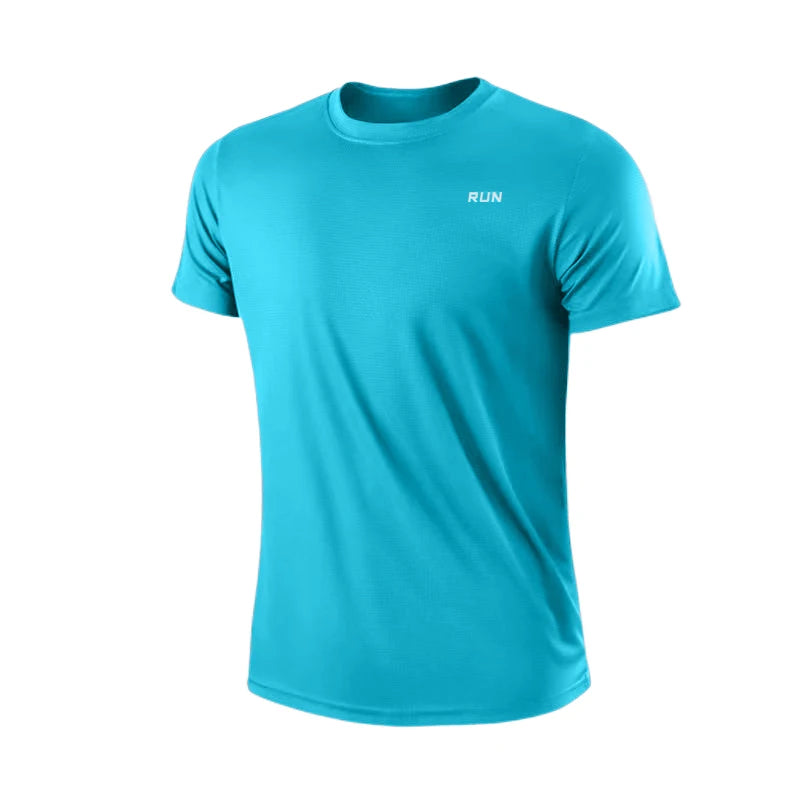 Lightweight Gym and Exercising Men's Quick Dry Short Sleeve Round Neck Sport T-Shirt
