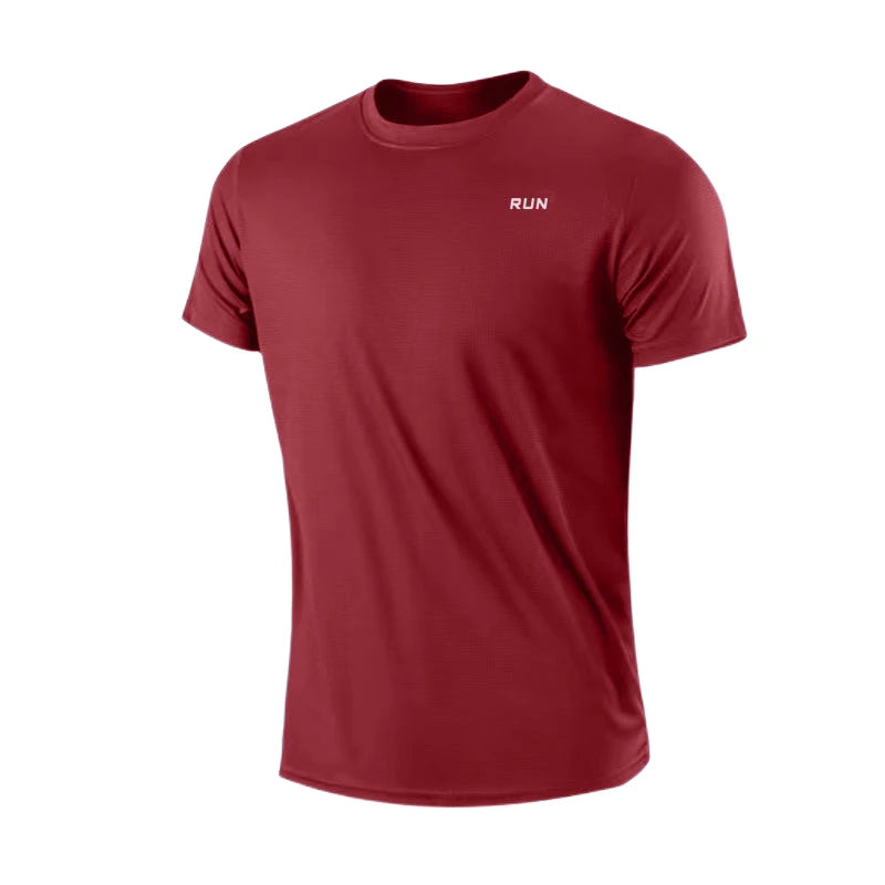 Lightweight Gym and Exercising Men's Quick Dry Short Sleeve Round Neck Sport T-Shirt