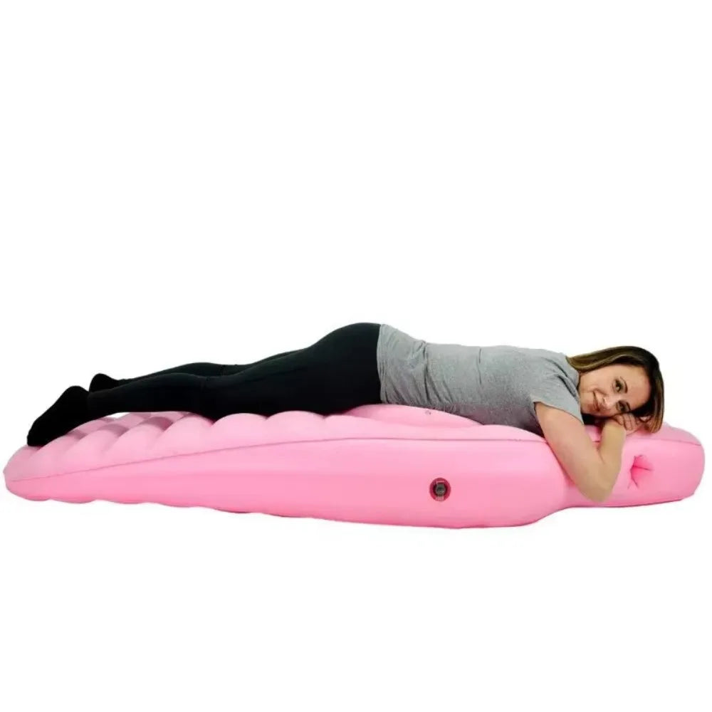 Inflatable Maternity Bed With Holes Foldable Adjustable Firmness Maternity Sleeping Mat Includes Air Pump