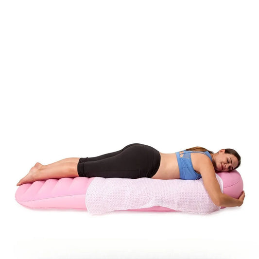 Inflatable Maternity Bed With Holes Foldable Adjustable Firmness Maternity Sleeping Mat Includes Air Pump