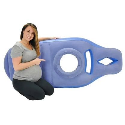 Inflatable Maternity Bed With Holes Foldable Adjustable Firmness Maternity Sleeping Mat Includes Air Pump