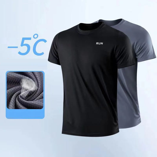 Lightweight Gym and Exercising Men's Quick Dry Short Sleeve Round Neck Sport T-Shirt