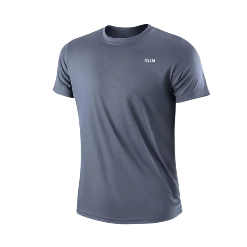 Lightweight Gym and Exercising Men's Quick Dry Short Sleeve Round Neck Sport T-Shirt