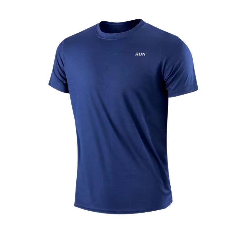 Lightweight Gym and Exercising Men's Quick Dry Short Sleeve Round Neck Sport T-Shirt