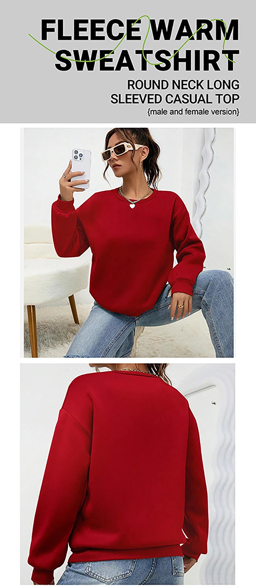 Heart Pattern Female Sweatshirt