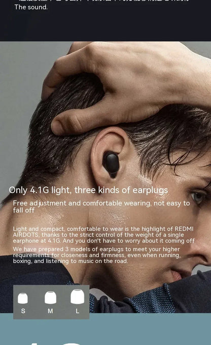 Original Xiaomi Redmi Airdots 2 Earbuds True Wireless Earphone Noise Reduction Headset With Mic Fone Bluetooth TWS Headphones