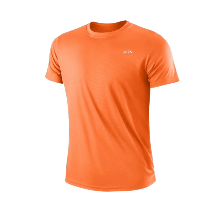 Lightweight Gym and Exercising Men's Quick Dry Short Sleeve Round Neck Sport T-Shirt