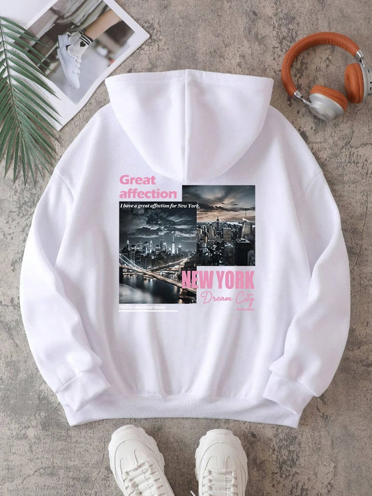 Hoodies Unisex casual sportswear with New York Dream City prints high-quality
