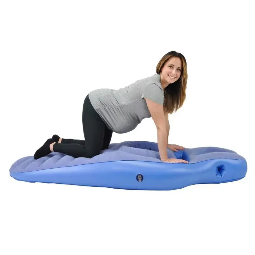 Inflatable Maternity Bed With Holes Foldable Adjustable Firmness Maternity Sleeping Mat Includes Air Pump