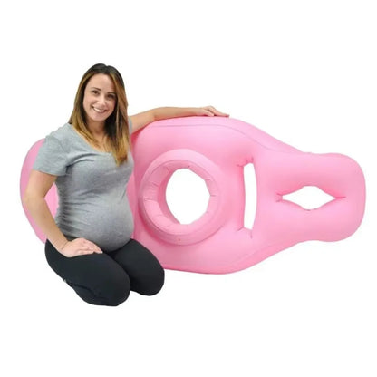 Inflatable Maternity Bed With Holes Foldable Adjustable Firmness Maternity Sleeping Mat Includes Air Pump