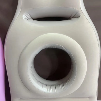 Inflatable Maternity Bed With Holes Foldable Adjustable Firmness Maternity Sleeping Mat Includes Air Pump