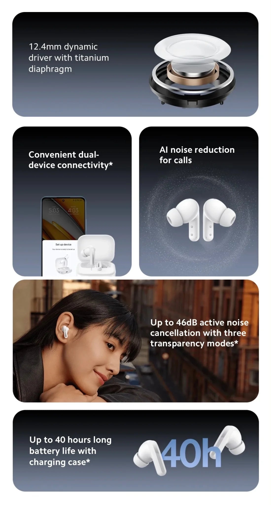 Original Xiaomi Redmi Buds 5 Earphone