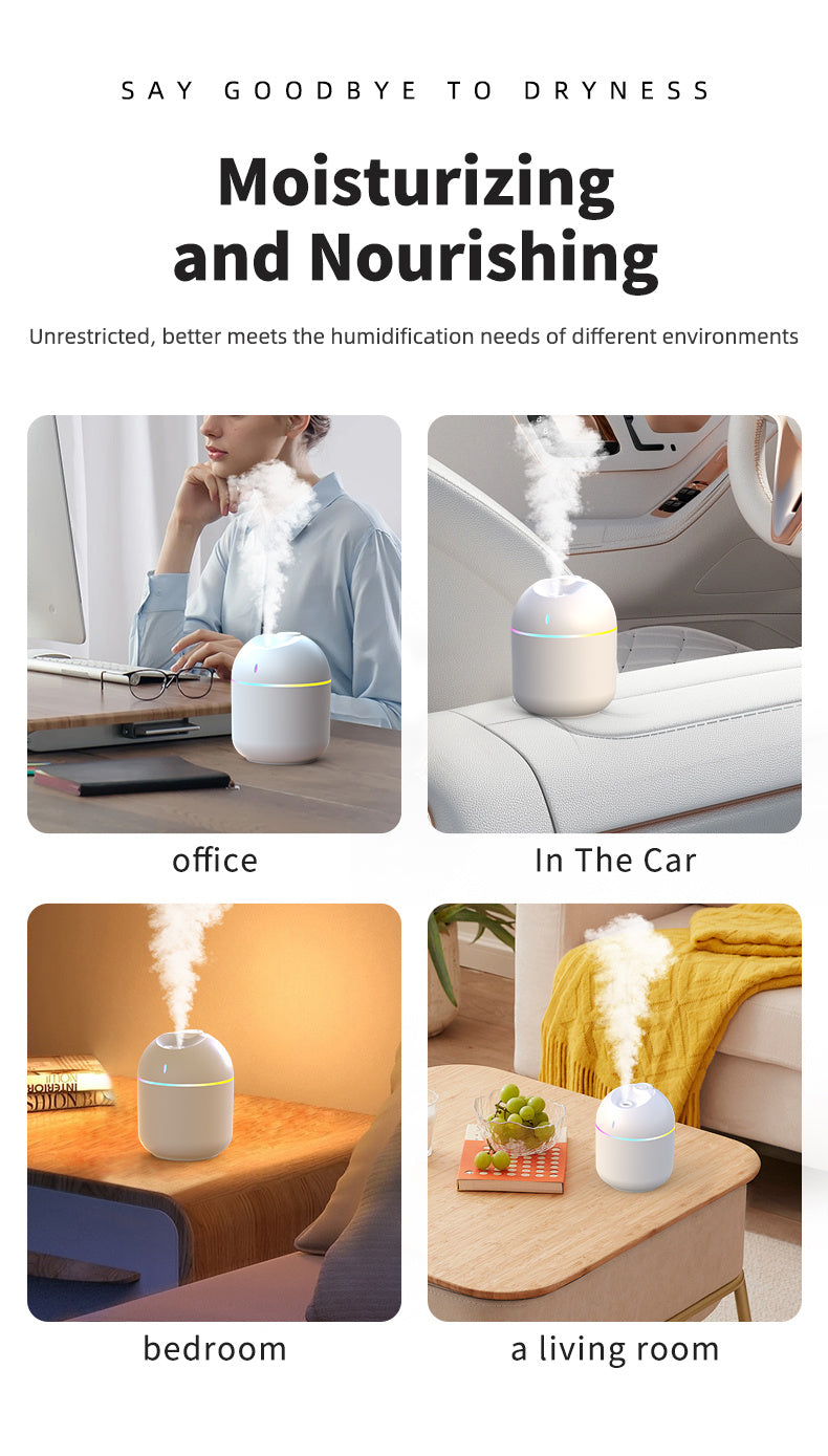 Air Humidifier Cool Mist Aroma Diffuser with LED Night Light -270ML